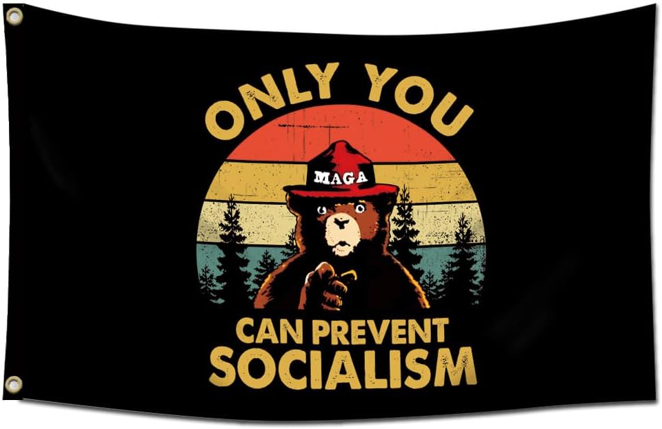 Bandera Trump antisocialismo 3x5pies decoración jardín