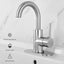 Grifo baño boquilla giratoria mango níquel cepillado