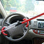 Sujetador dirección doble gancho seguro volante negro/dorado