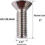 Tornillos avellanados 3/8-16 x 1 acero inox 304 10 pzas