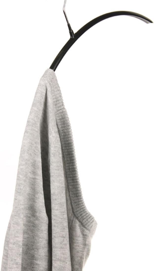 20 Perchas Antiderrap Negro para Camisas y Suéteres