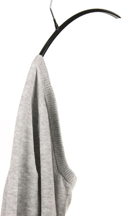 20 Perchas Antiderrap Negro para Camisas y Suéteres