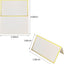 50 Tarjetas Lugar 2x3.3pulg Blanca Borde Dorado Mesa Bodas