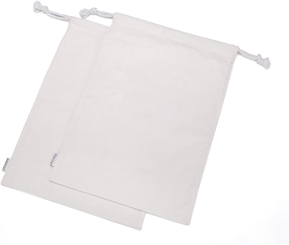 Bolsa lavandería viaje 100% algodón 2 Uds Blanco XS