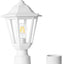 Luz poste exterior blanca impermeable enchufe E26