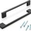 10 Tiradores Gabinete 6-1/4pulg Negro Mate para Cocina y Baño