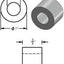 Espaciador aluminio 1x1/2 redondo para pernos 1/2 o M12