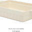 Fuente hornear cerámica 13x9pulg gres esmaltado crema