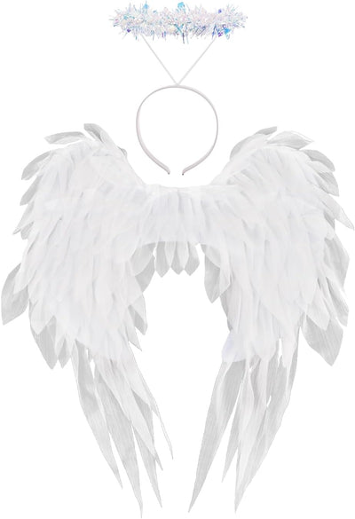 Juego alas ángel gasa para niña y mujer Halloween