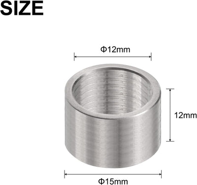 Espaciador acero inox 0.472pulg diámetro x 0.591pulg ext