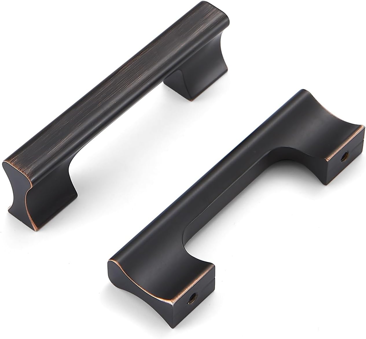 10 Manijas Cocina 3pulg Bronce Aceitado Cajones Sólidos