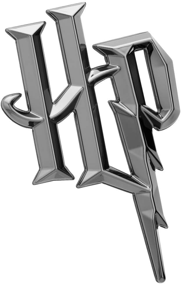 Insignia coche logotipo Harry Potter 3D negro cromado