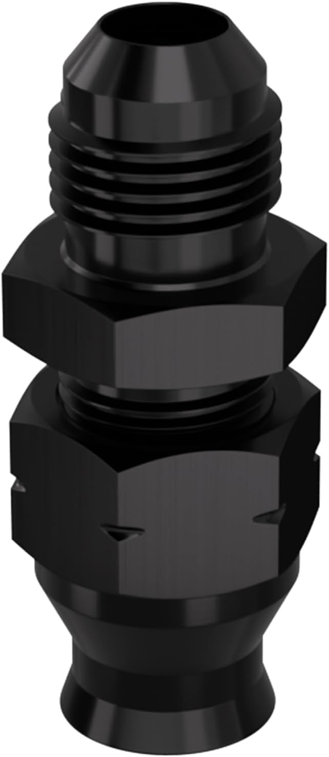 Adaptador compresión 6an a 5/16 pulg aluminio negro