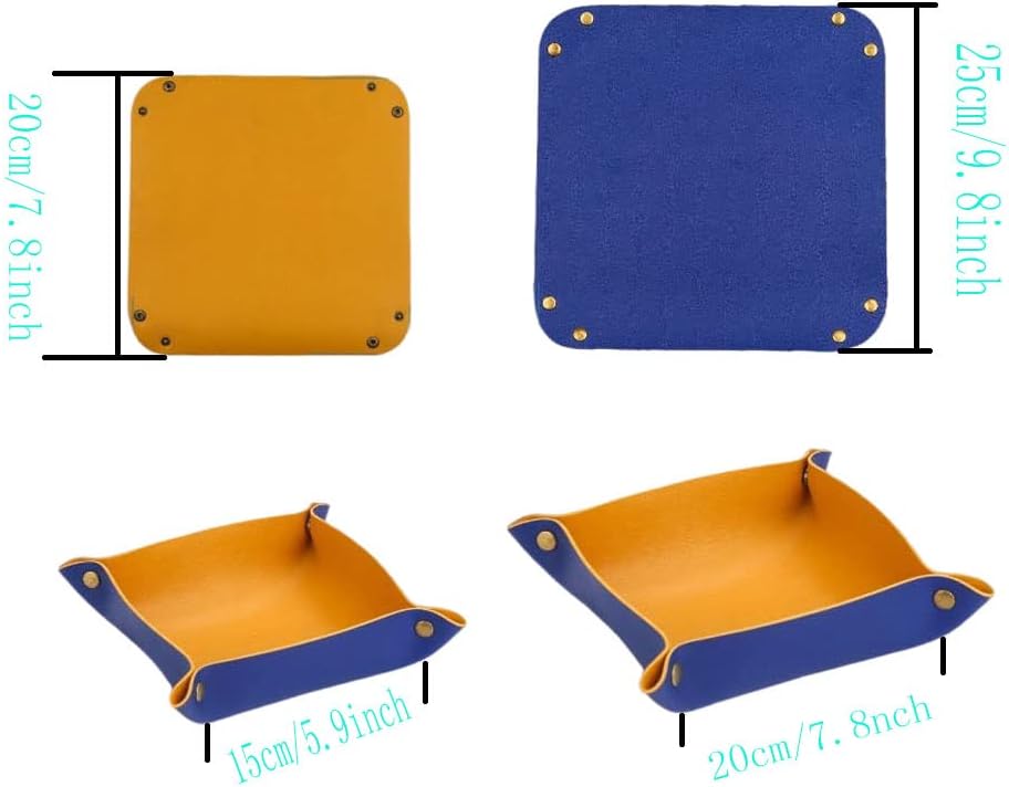 Bandeja cuero organizadora plegable para joyas y llaves