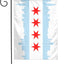Bandera Chicago 12x18pulg con ojales latón decoración exterior