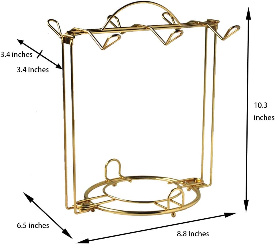 Soporte dorado para tazas y platillos 2 Pzas resistente