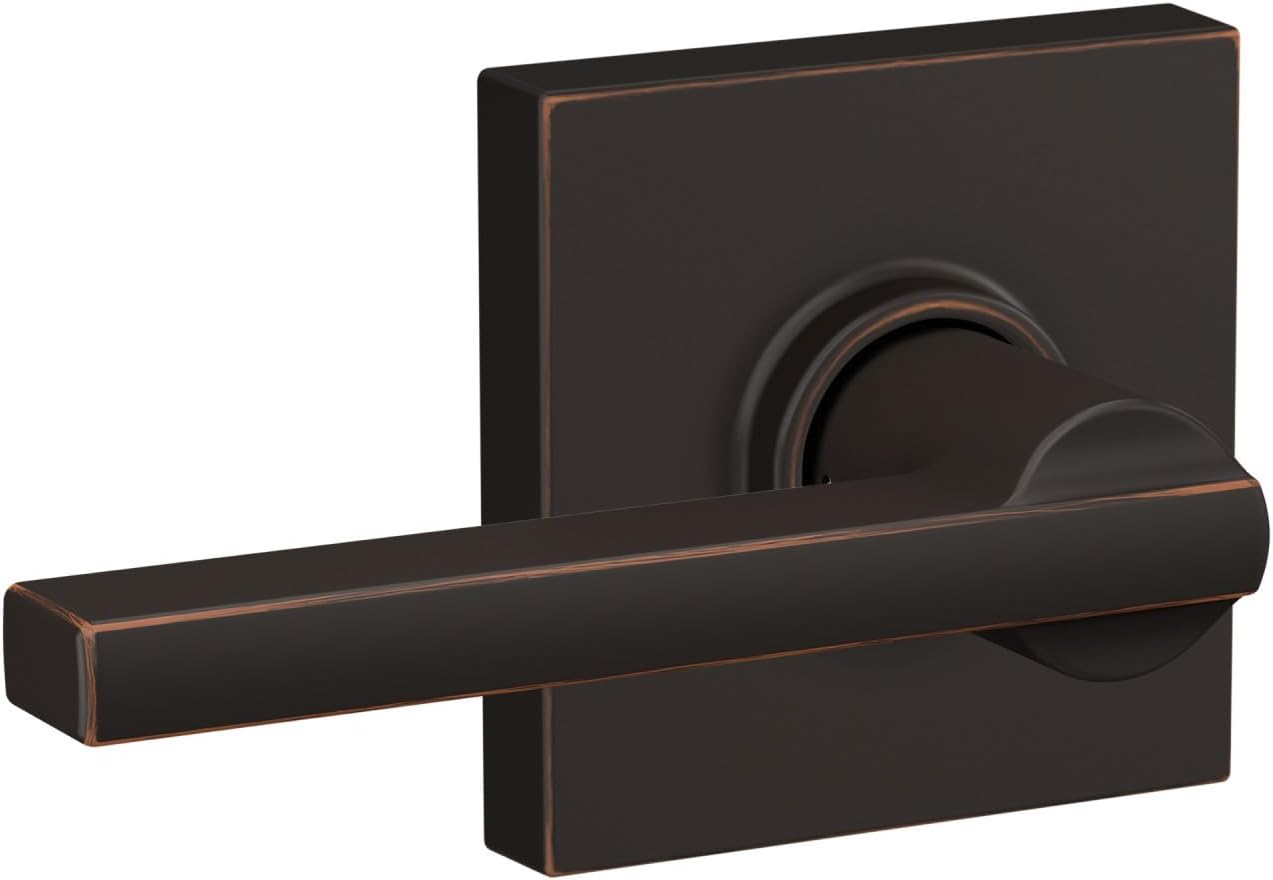 Manilla puerta moldura Collins cerradura paso bronce