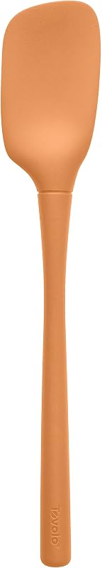 Espátula silicona mango ergonómico albaricoque naranja
