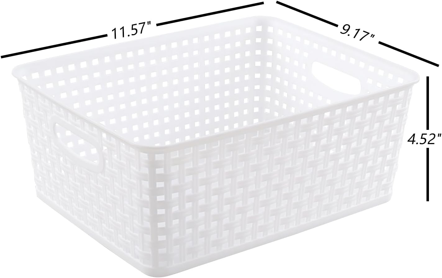 Cestas plástico para estantes 4 pack
