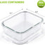 Recipientes vidrio 36oz 5uds con tapas cajas Bento