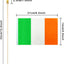 12 Pzas Bandera Irlandesa con poste madera lanza