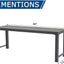 Banco gris metal exterior resistente set 2 soporte plantas