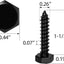 Tornillos acero inox 1/4x1-1/2 pulg madera cabeza hex externa negro