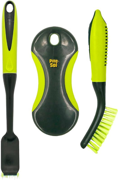 Set 3 Cepillos Limpieza Hogar Cocina con Mango Largo