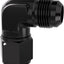 Adaptador giratorio an12 negro aluminio 90 grados