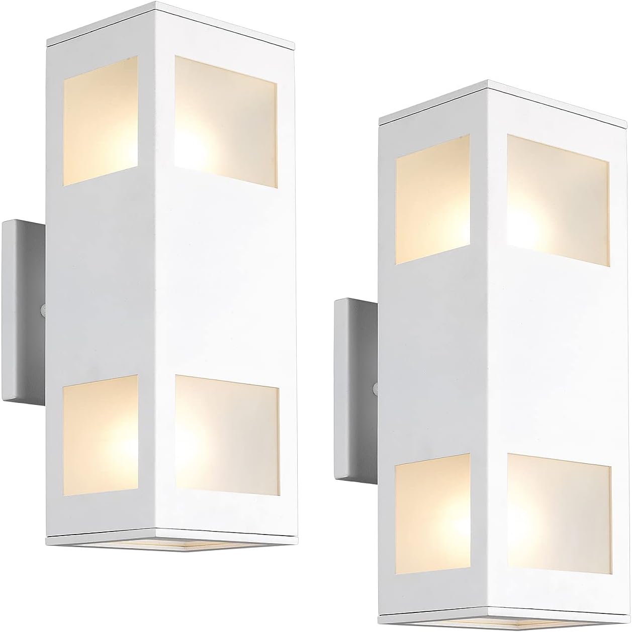 Luces porche aluminio IP64 vidrio templado 13pulg