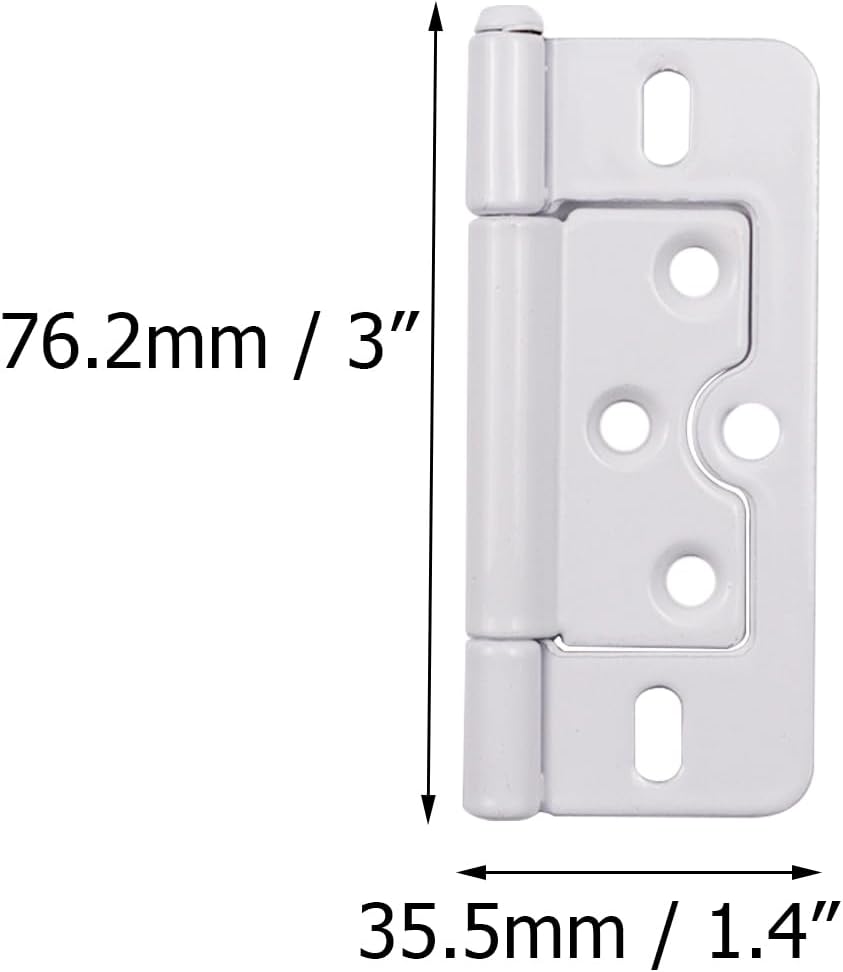 6 Pzas Bisagra Plana Hierro 3pulg para Armario Ventana