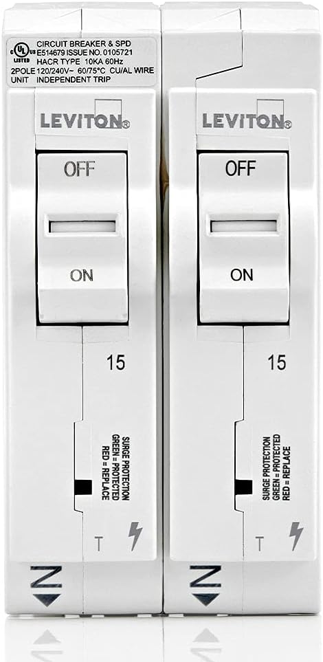 Dispositivo protección sobretensiones 15A 120/240VAC blanco