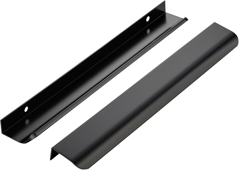 20 Tiradores Borde Gabinete 11.8" Negro Agujero 8.8"