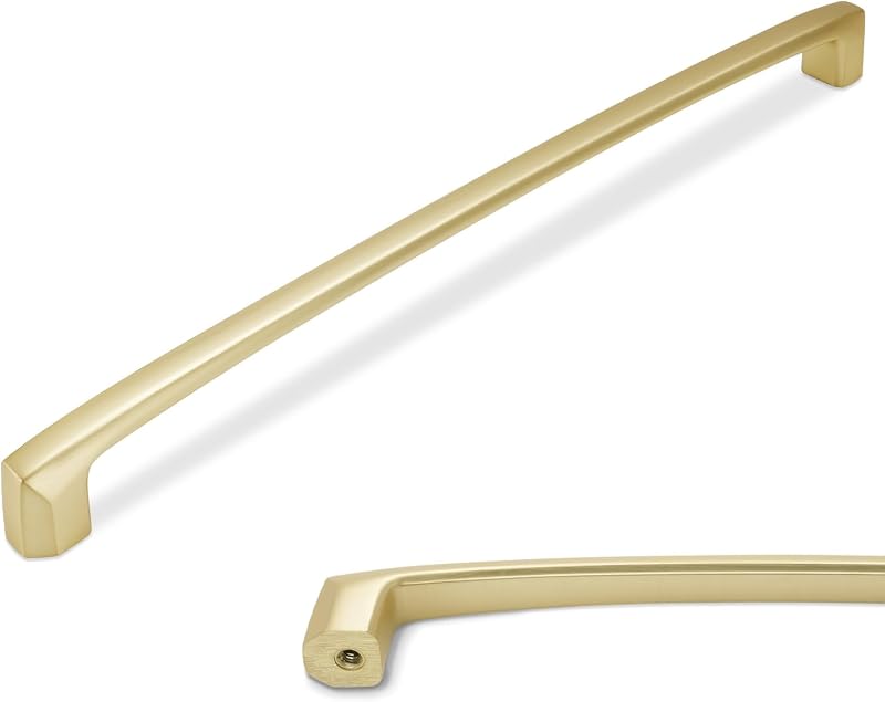 10 Manijas Latón Cepillado 15" Tiradores Cajones Dorados