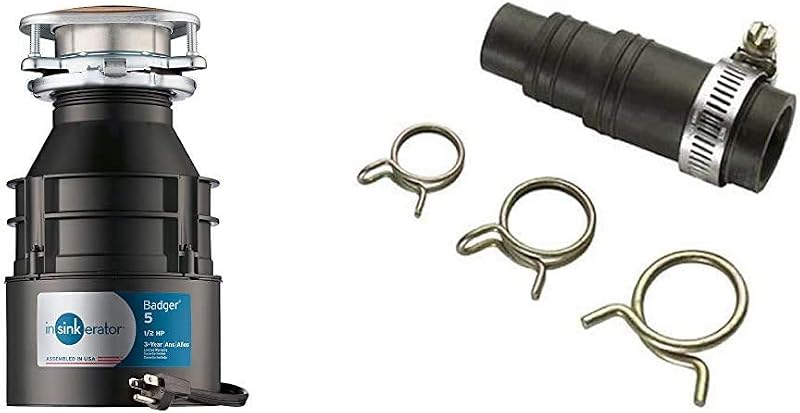 Triturador basura Badger 5 1/2 HP negro kit conector DWC-00