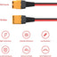 Cable XT60 1 hembra a 3 machos 12AWG para cuadricóptero