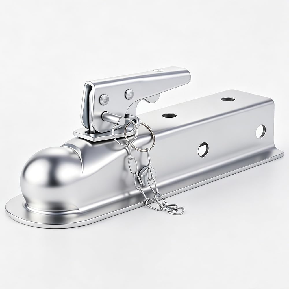 Acoplador recto 2" 3500lb acero galvanizado cadena seguridad