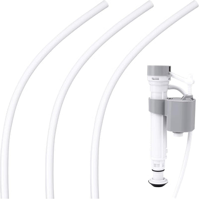 3 Pzas Tubo Recambio Para Inodoro Plástico Blanco