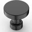 Set 25 accesorios cocina negro mate 1-1/6" tiradores