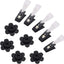 10 Topes Goma para Bandera Jardín con Clips Antiviento