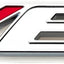 Emblema V6 2017-21 rojo plateado