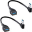 Cable USB 3.0 macho a hembra 2uds 7.9pulg 8pulg