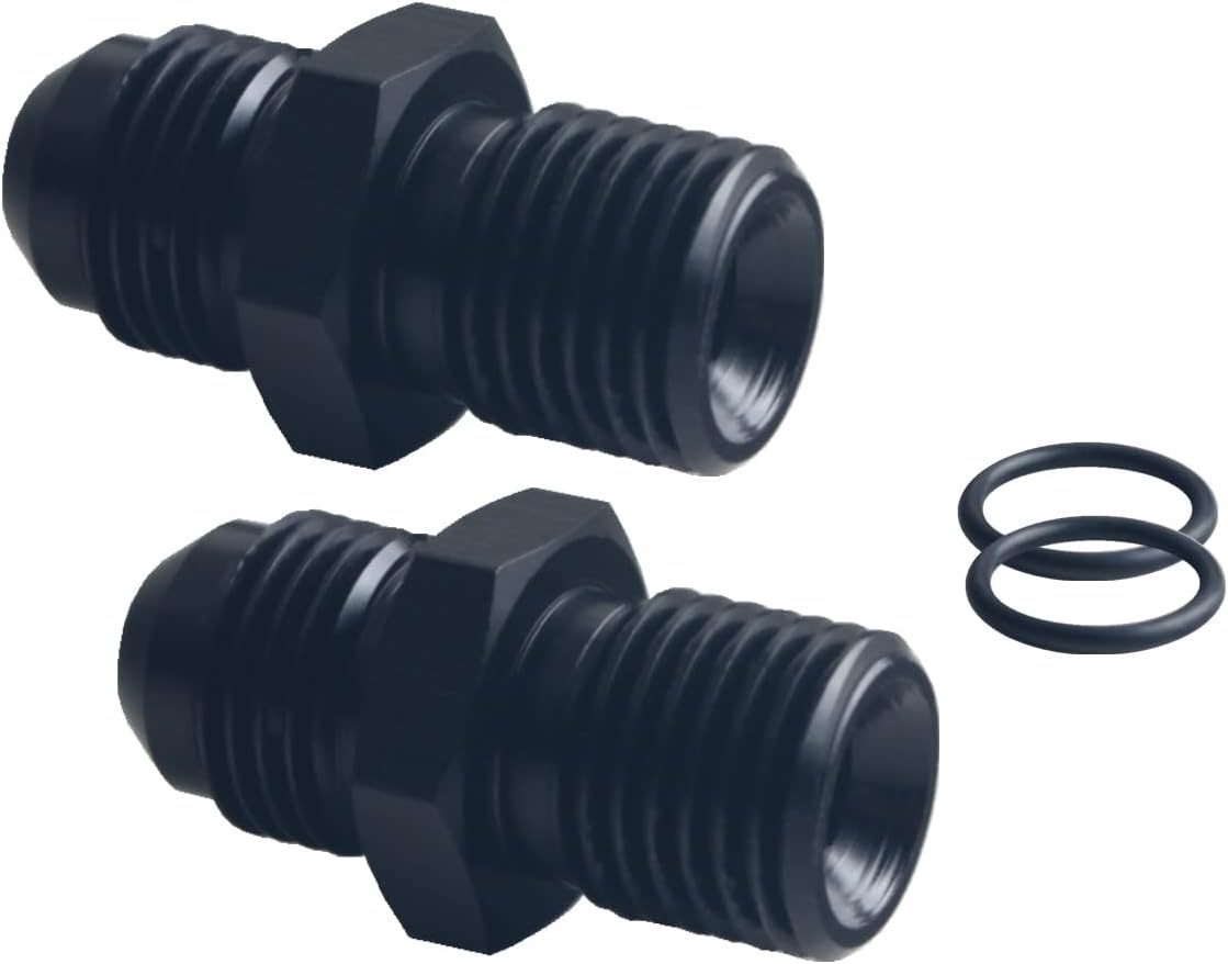 Adaptador 6AN a M12x1.5 aleación aluminio negro