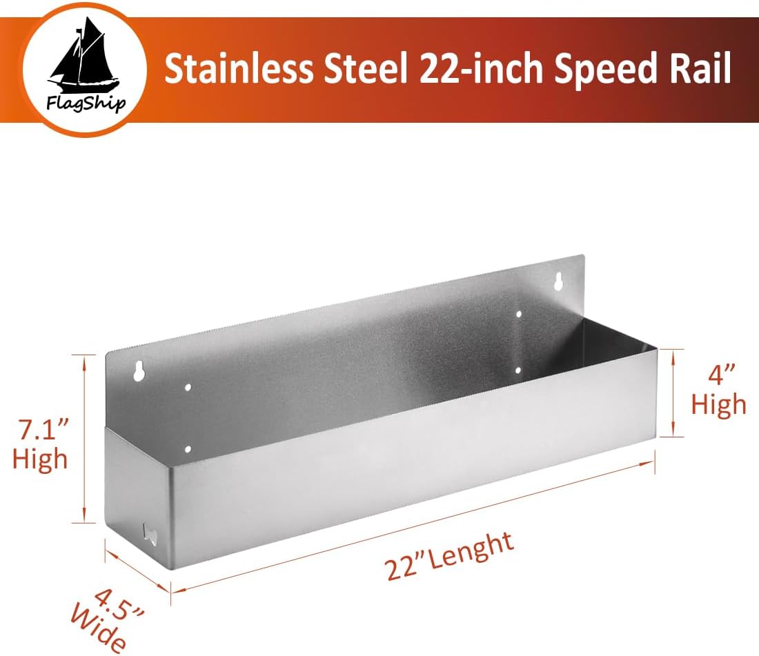 Soporte botellas acero inox 22pulg pared bar cocina