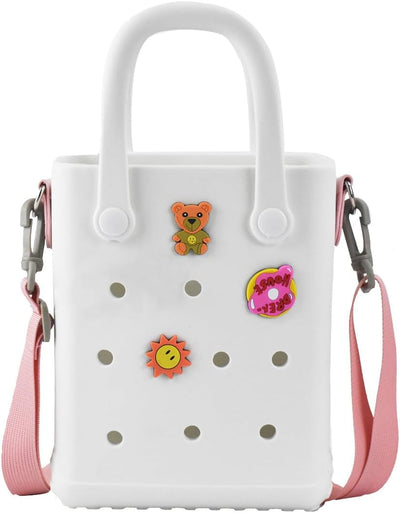 Bolsa playa EVA impermeable con correa y dijes para mujer