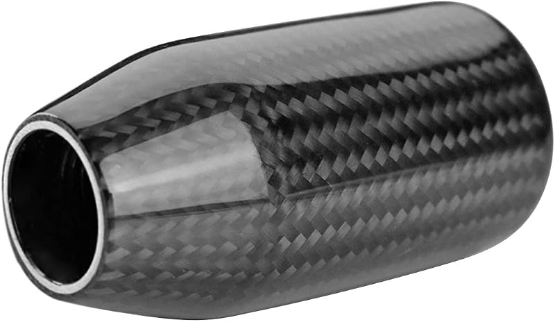 Pomo palanca cambios coche fibra carbono negro