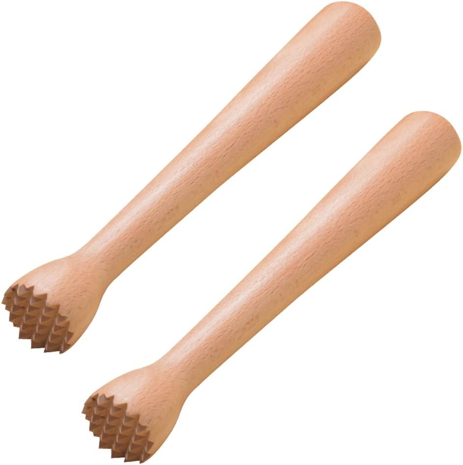 Muddler madera 10pulg para cócteles juego 2
