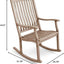 Mecedora de madera teca gris desgastado para patio