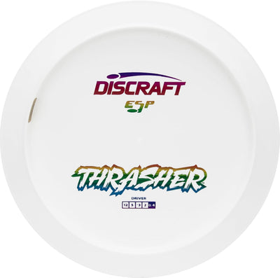 Disco golf ESP Thrasher 6.10-6.14oz blanco bajo estampado