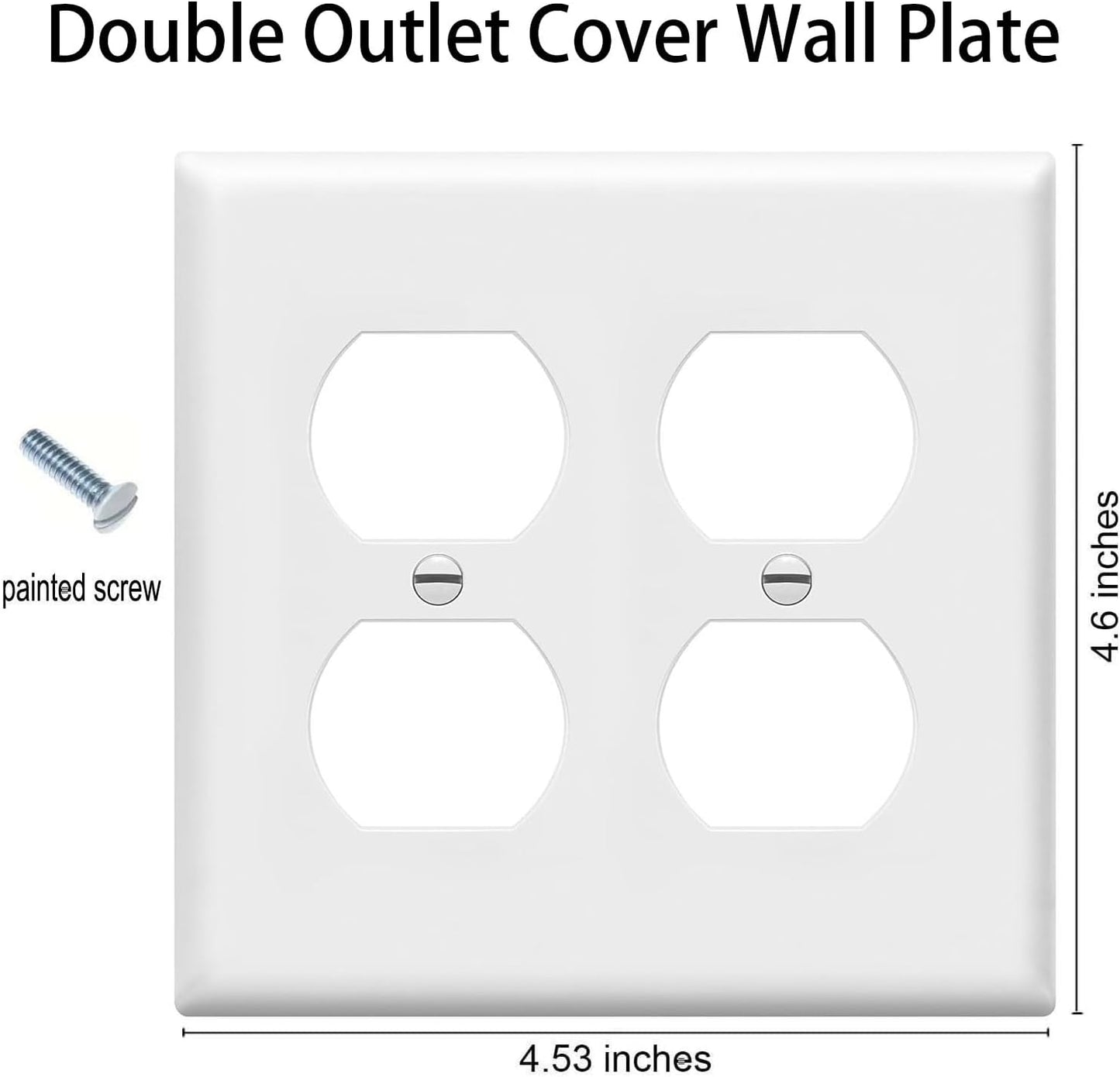 Placas pared toma doble 2 interruptores termoplástico blanco set 4